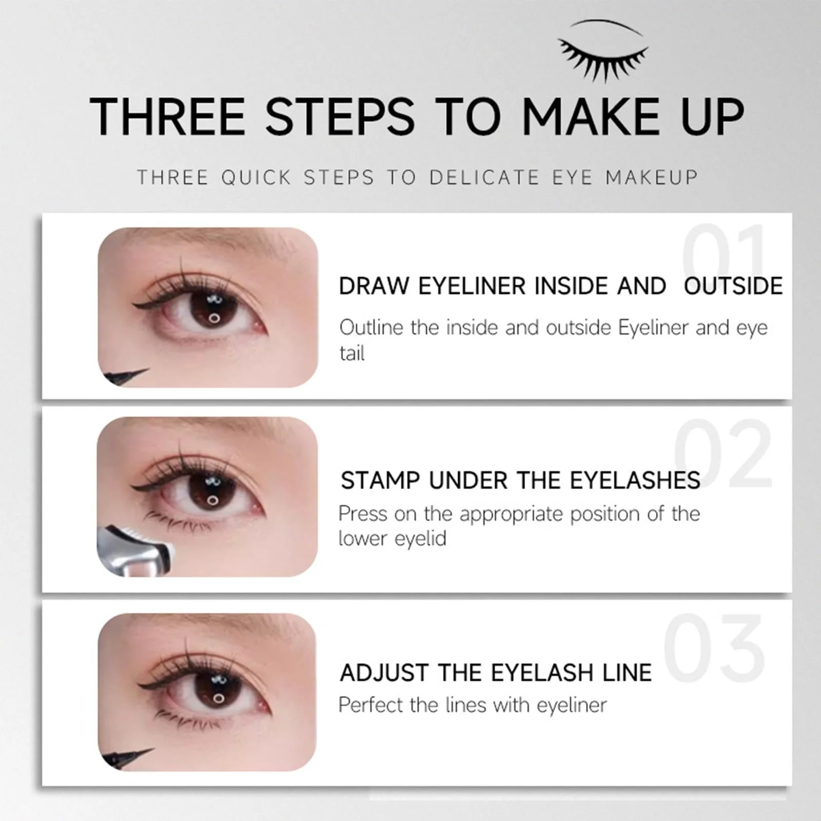 Штамп для нижніх вій, 2-в-1 водостійка, фото №6