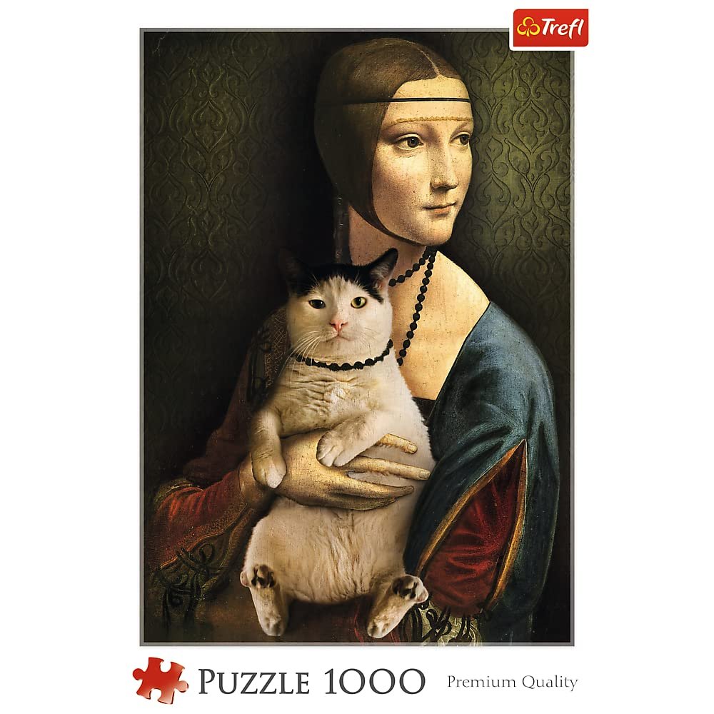 Пазл Trefl Mona Lisa with Cat 1000 элементов, фото №3