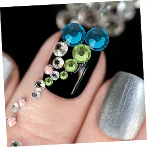 Украшения для ногтей FRCOLOR 3 набора Плоские стеклянные стразы для проектов Маникюрные ювелирные изделия synthetic.ua - Фото 1