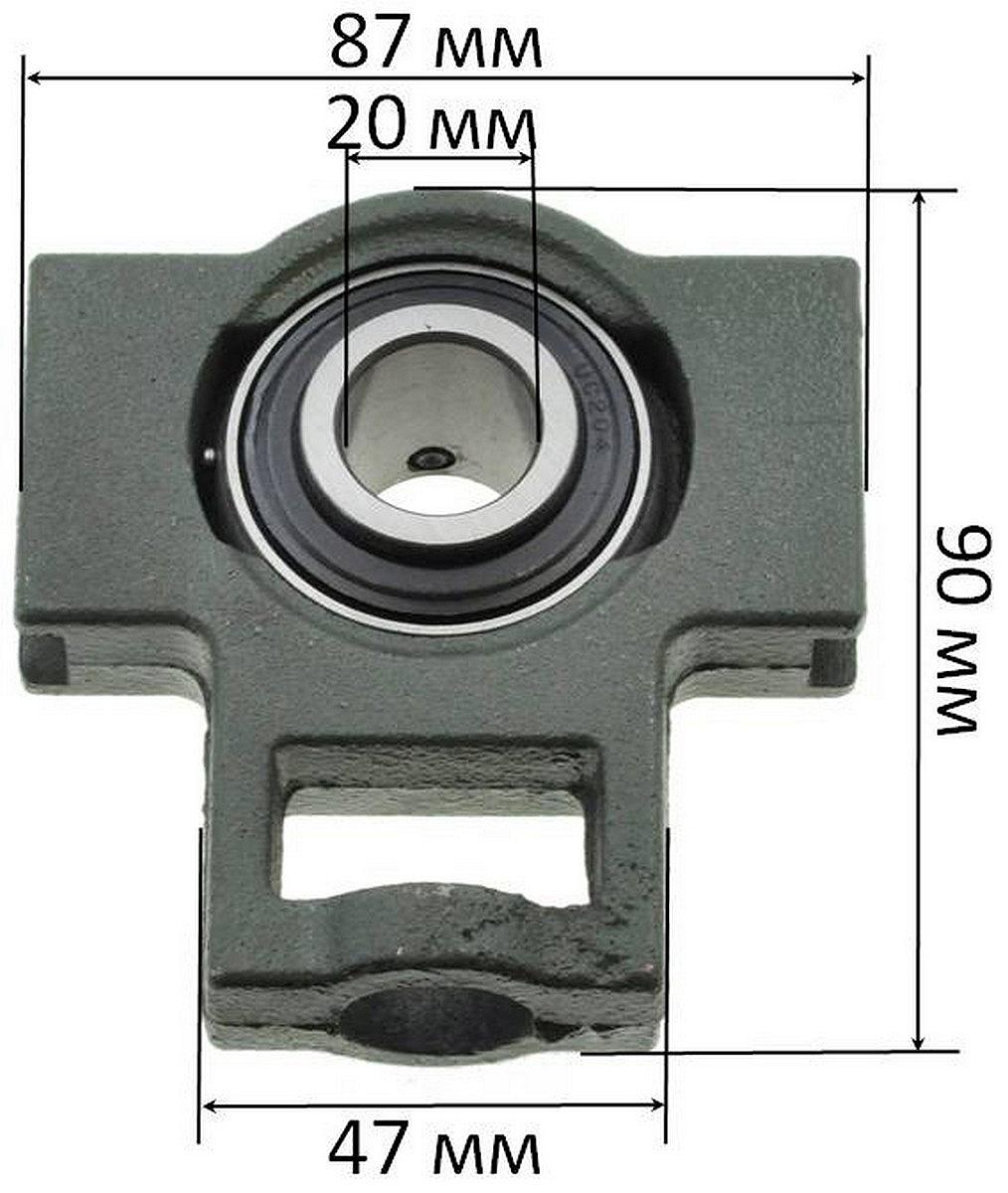 Подшипник UCT204 D-20mm 76*61mm UC204 Корпус T204 арт.под818, фото №6