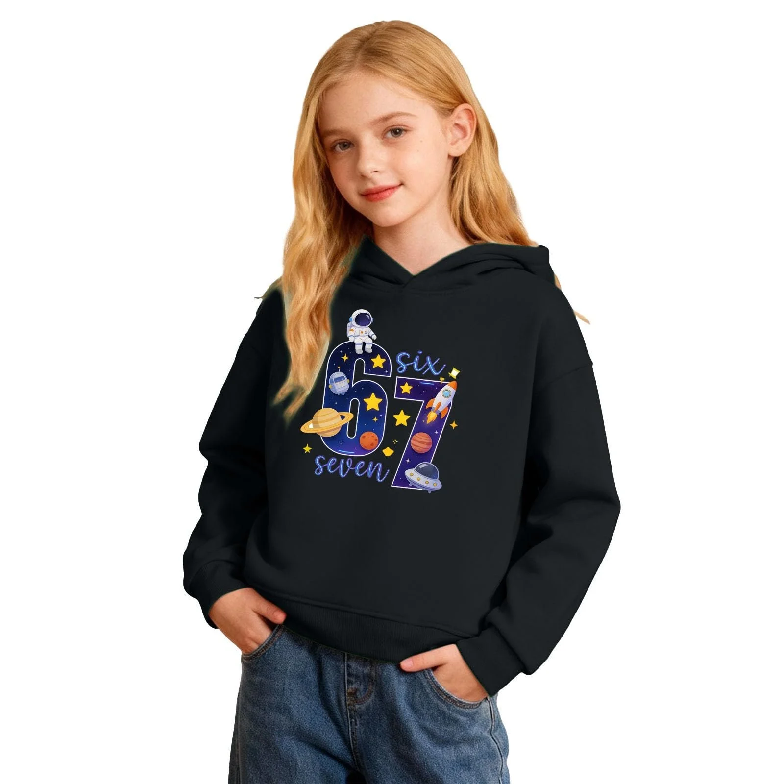 Худи Подросток Девочка Толстовка Девочка Худи для Мальчиков Флис Теплый Дышащий С Графикой Мягкий Удобный Повседневный Модный Куртка Для Школы И Игр Толстовка С Длинными Рукавами, фото №1