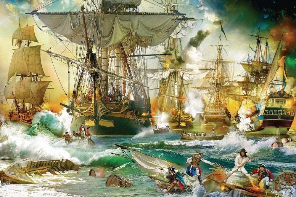 Пазл деревянный Pirate Ship DIY 1000/1500 элементов, фото №1