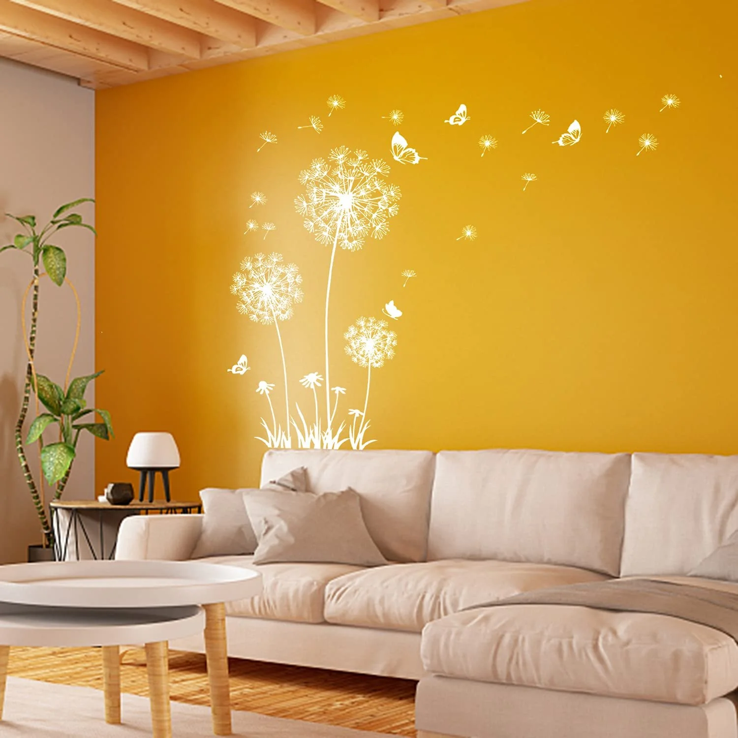 Наклейки на стіни Dandelions XXL 165 x 130 см 2 шт білі, фото №7