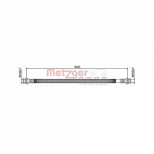 Тормозной шланг METZGER 4111881 для KIA, задний мост справа, внутренний - Фото 1