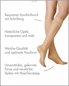 Гольфы KUNERT Mystique 20 Женские Прозрачные 20 Denier synthetic.ua - Фото 1