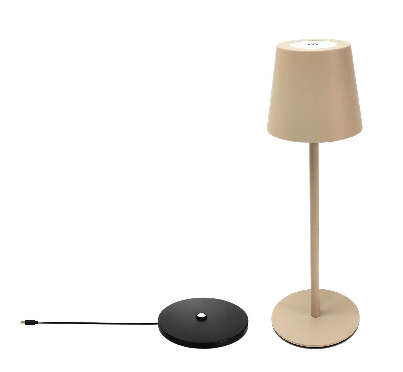 Настільна лампа Trango 2017-03CC Wireless LED Акумуляторна Сенсорна 3 Вт 2700 K IP44 Бежева, фото №9