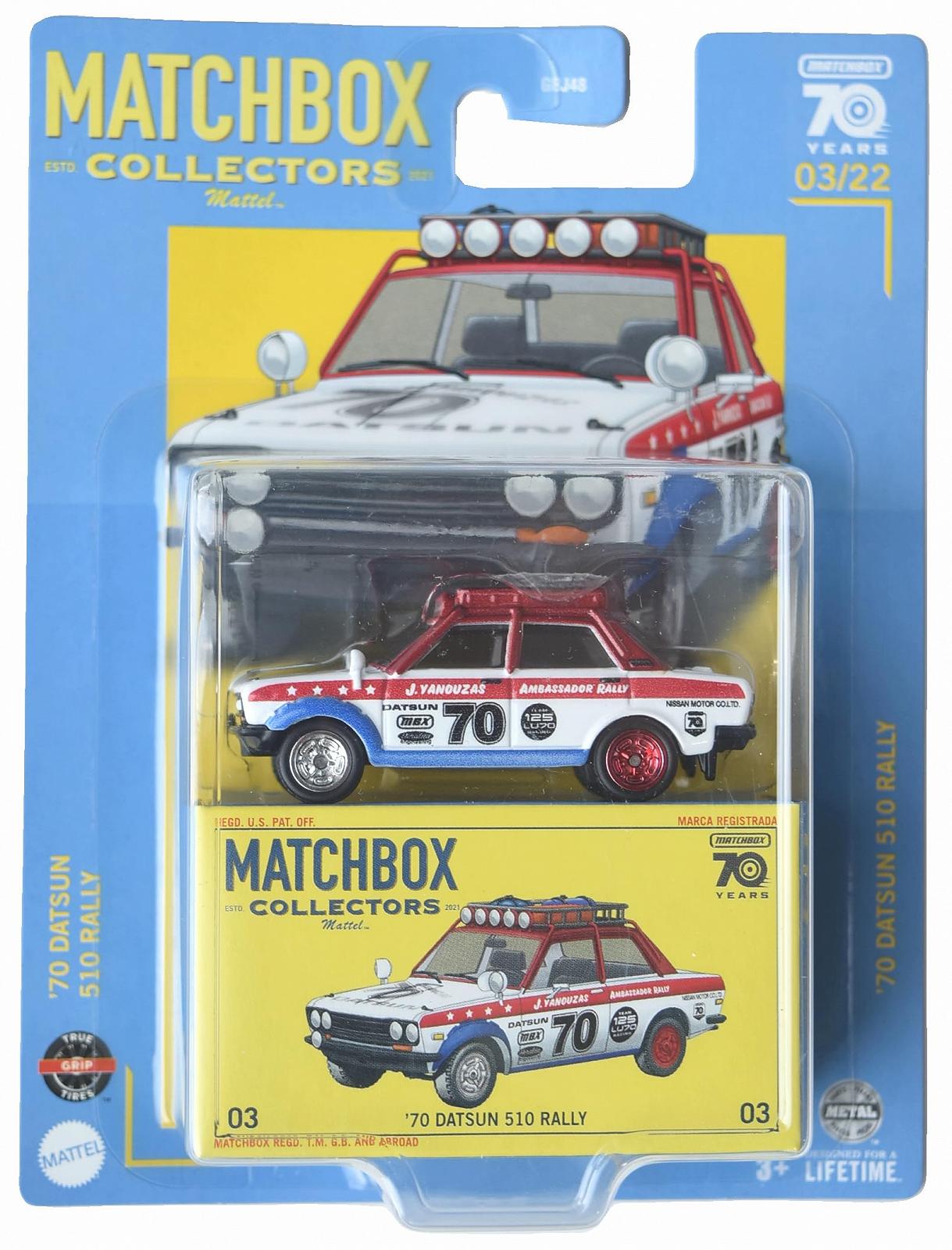 Колекційна машина Matchbox '70 Datsun 510 Rally, фото №1 Колекційна машина Matchbox '70 Datsun 510 Rally, фото №1