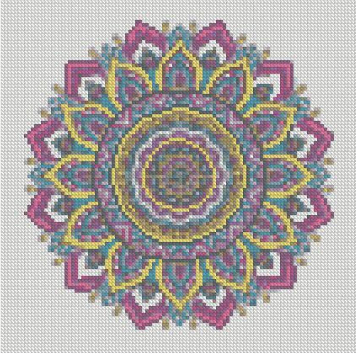 Алмазная мозаика Strateg ПРЕМИУМ Узоры в стиле мандала размером 30х30 см CA-0061, фото №1 Алмазная мозаика Strateg ПРЕМИУМ Узоры в стиле мандала размером 30х30 см CA-0061, фото №1