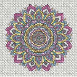 Алмазная мозаика Strateg ПРЕМИУМ Узоры в стиле мандала размером 30х30 см CA-0061 - Фото 1