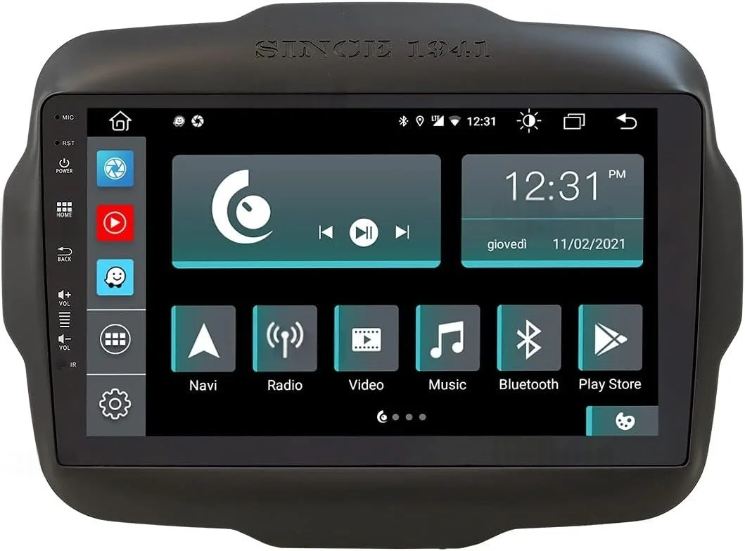 Штатна автомагнітола JFsound JF-039JRA-XDAB для Jeep Renegade/Fiat 500x / 9" / Сенсорна / 2/16Гб / Android 10 / Wi-Fi / GPS / Bluetooth / USB / DAB+, фото №1
