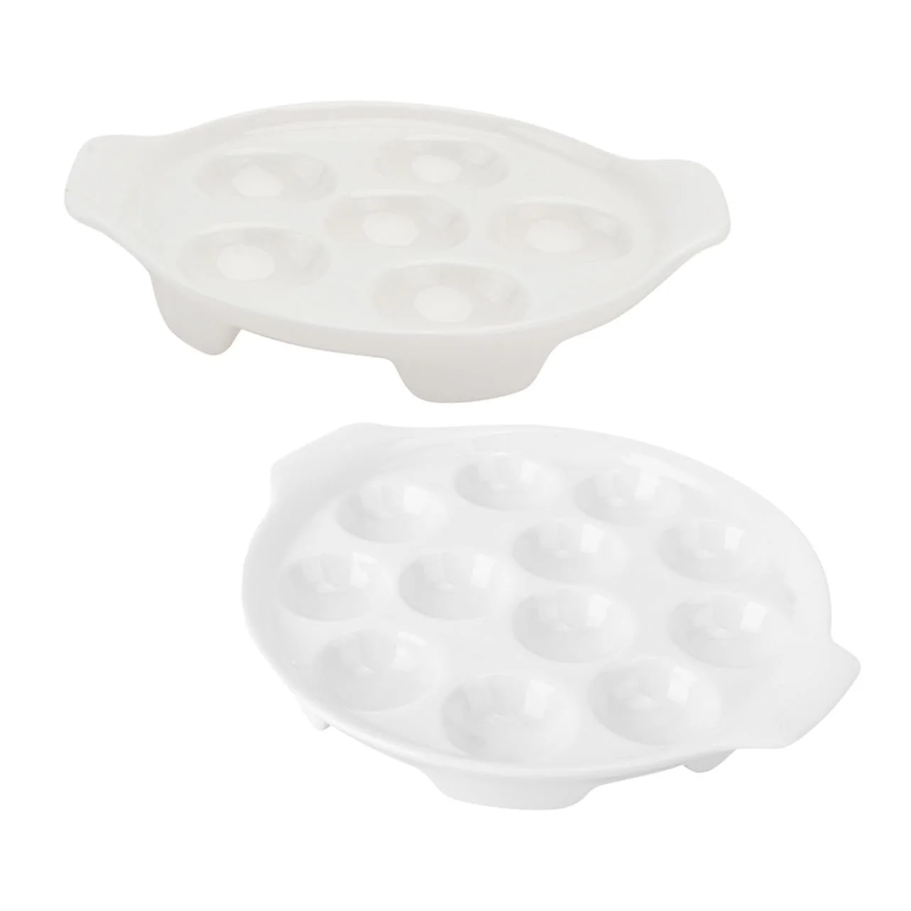 Набір з 2 керамічних форм для запікання равликів з заглибленнями термостійкі для духовки та гриля, фото №1