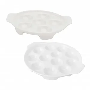 Набір з 2 керамічних форм для запікання равликів з заглибленнями термостійкі для духовки та гриля - Фото 1