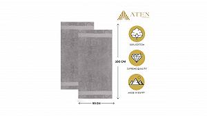 Набір рушників банних ATEN Homeware Luxury Egyptian Cotton Extra Large 600 gsm 2 шт 80 x 170 см synthetic.ua - Фото 1