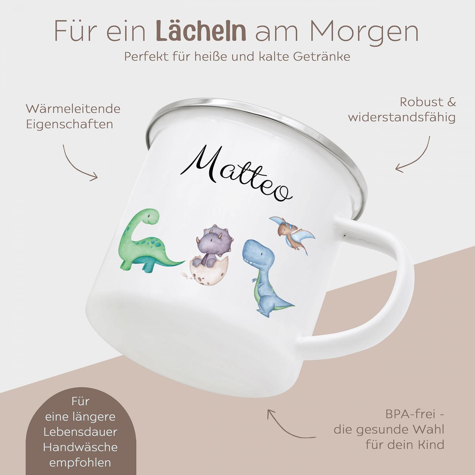 Емальована кружка wunderwunsch Дитяча з високоякісним спеціальним друком Ударостійка, фото №3