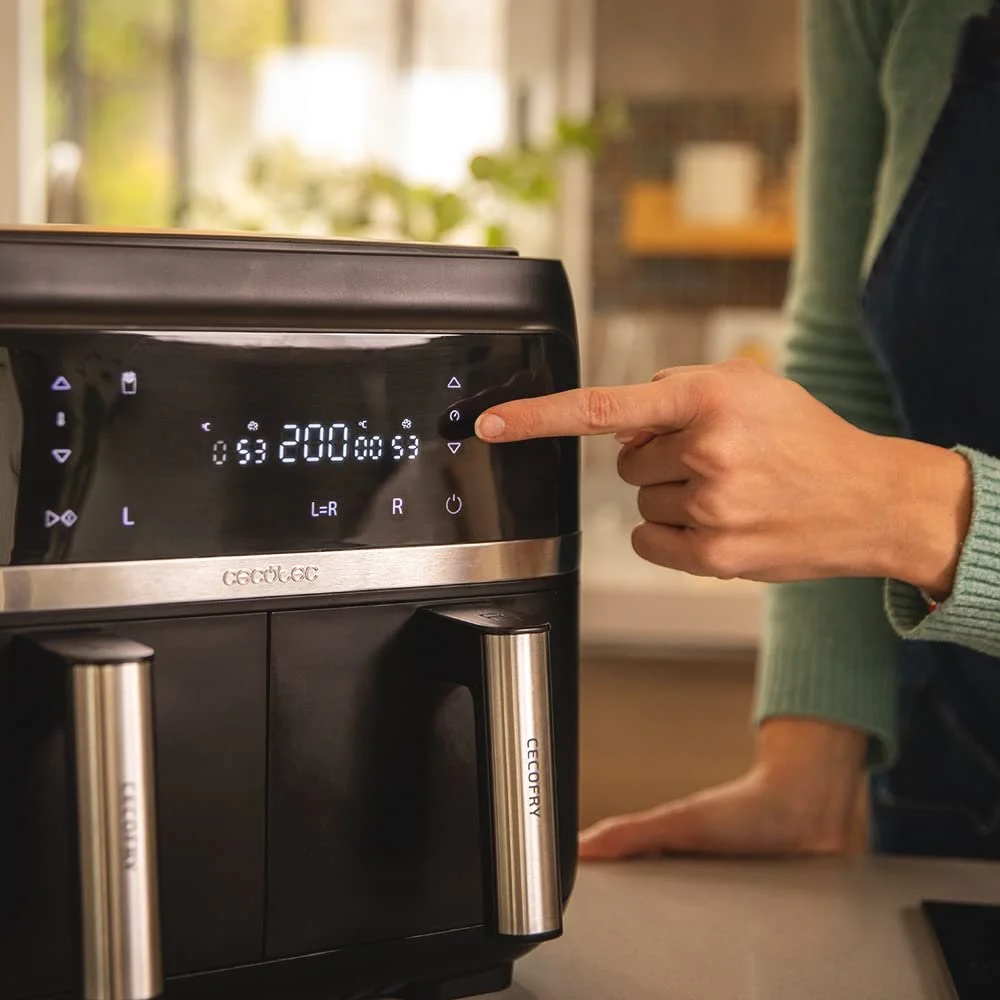 Фритюрница воздушная Cecotec Cecofry Advance Double 9 л 2850 Вт 2 корзины, фото №4 Фритюрница воздушная Cecotec Cecofry Advance Double 9 л 2850 Вт 2 корзины, фото №4