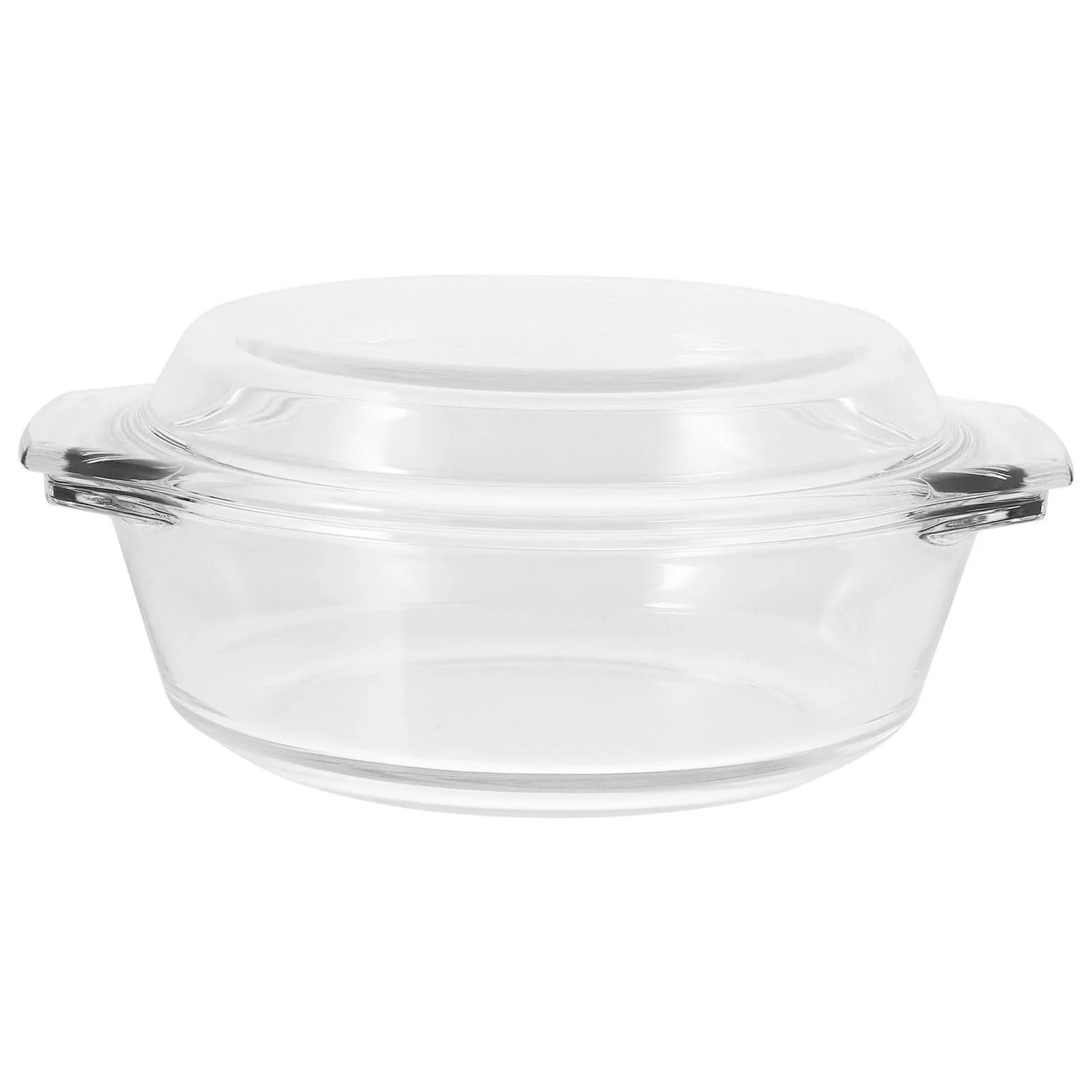 Форма-жаровня скляна термостійка з кришкою Прозора, фото №1