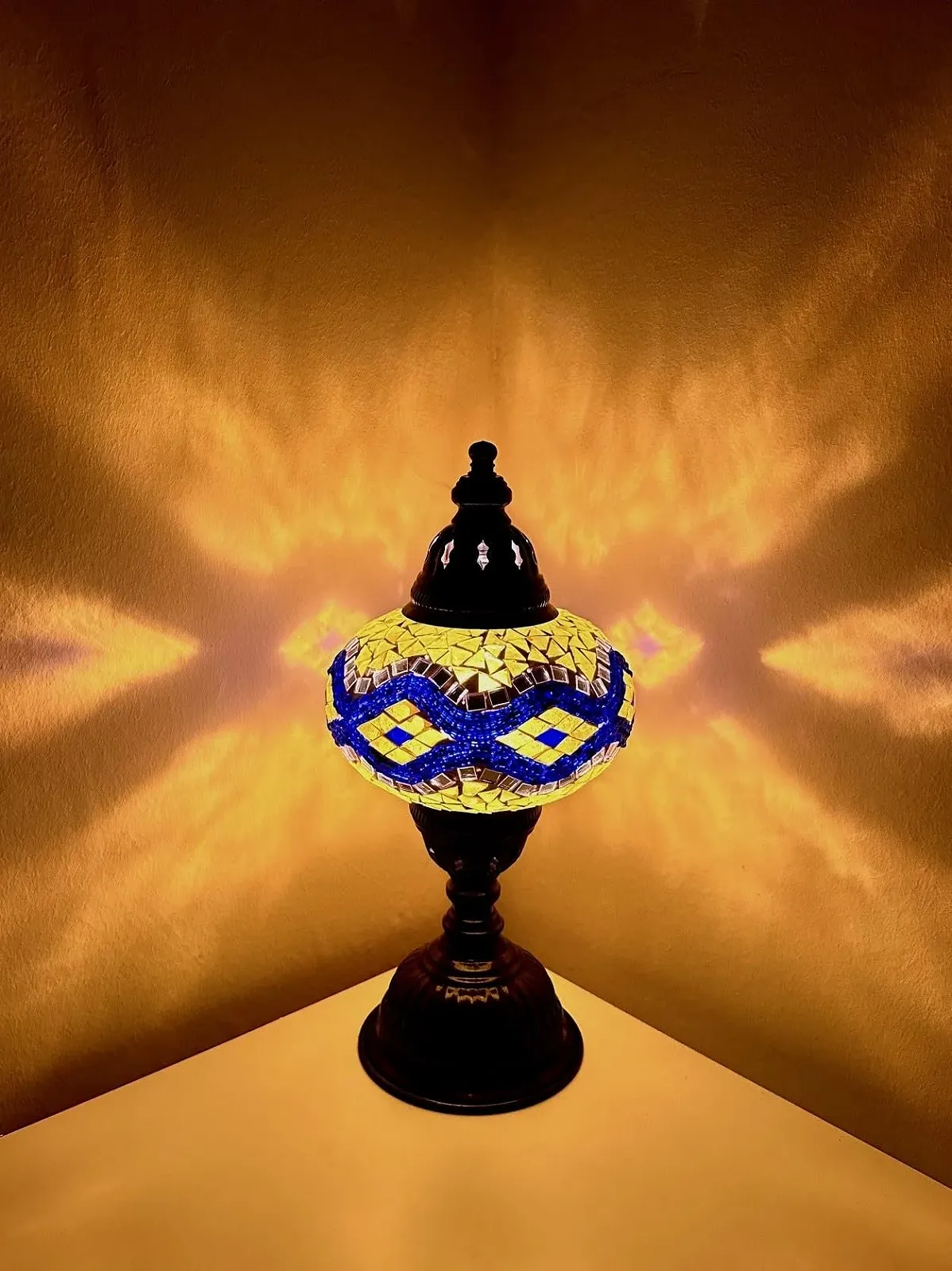 Настільна лампа Mosaic Samarkand Lights L Підлогова Східна Синій/Жовтий, фото №2