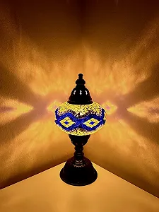 Настільна лампа Mosaic Samarkand Lights L Підлогова Східна Синій/Жовтий synthetic.ua - Фото 1