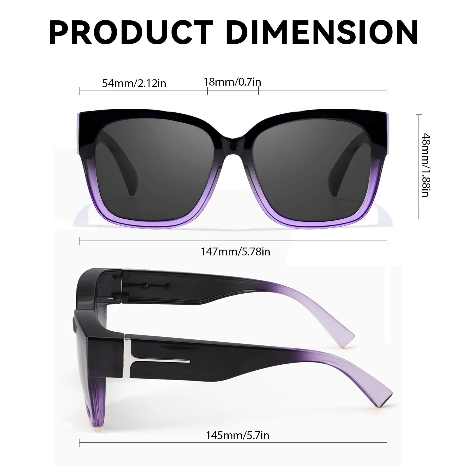 Поляризовані сонцезахисні окуляри Myiaur для жінок, що одягаються поверх окулярів, з УФ-захистом, фото №3 Поляризовані сонцезахисні окуляри Myiaur для жінок, що одягаються поверх окулярів, з УФ-захистом, фото №3