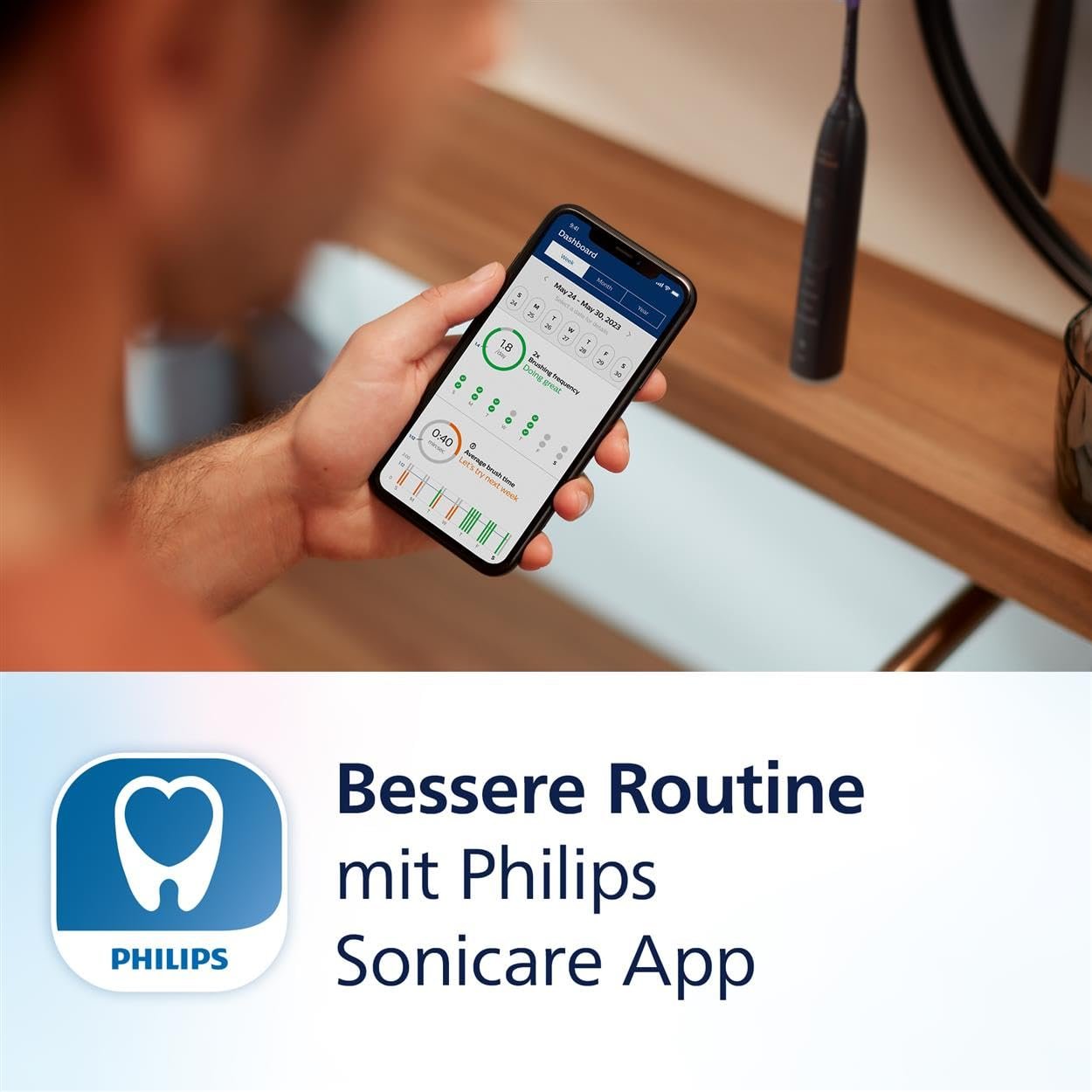 Электрическая зубная щетка Philips Sonicare 7100, звуковая, черного цвета, модель HX7421/08, фото №6
