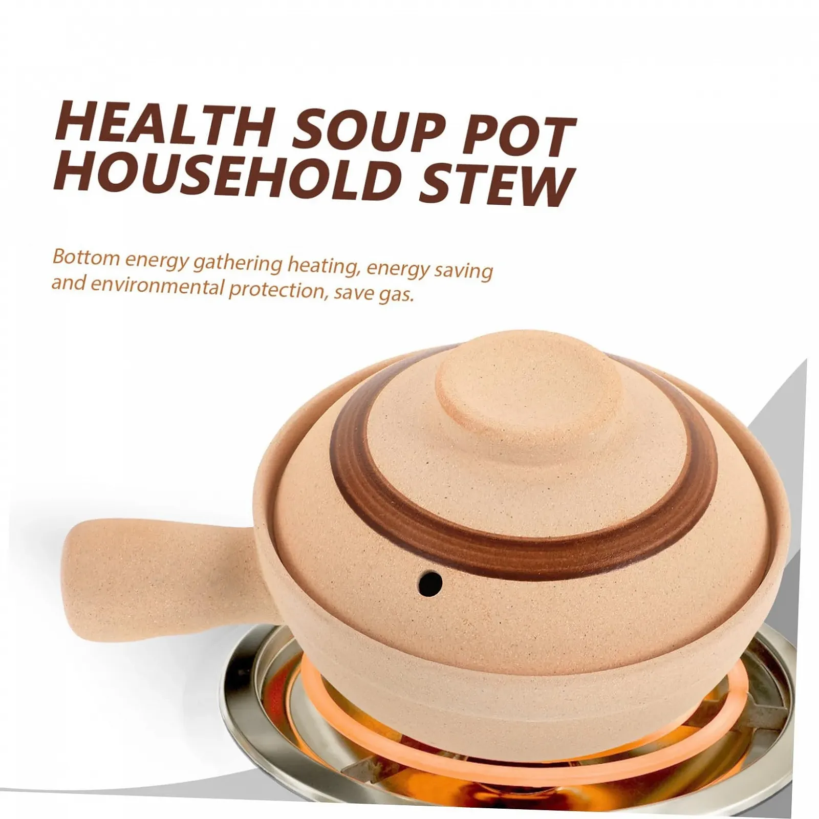 Ківш керамічний З кришкою Жаростійкий для супів та тушкування, фото №5