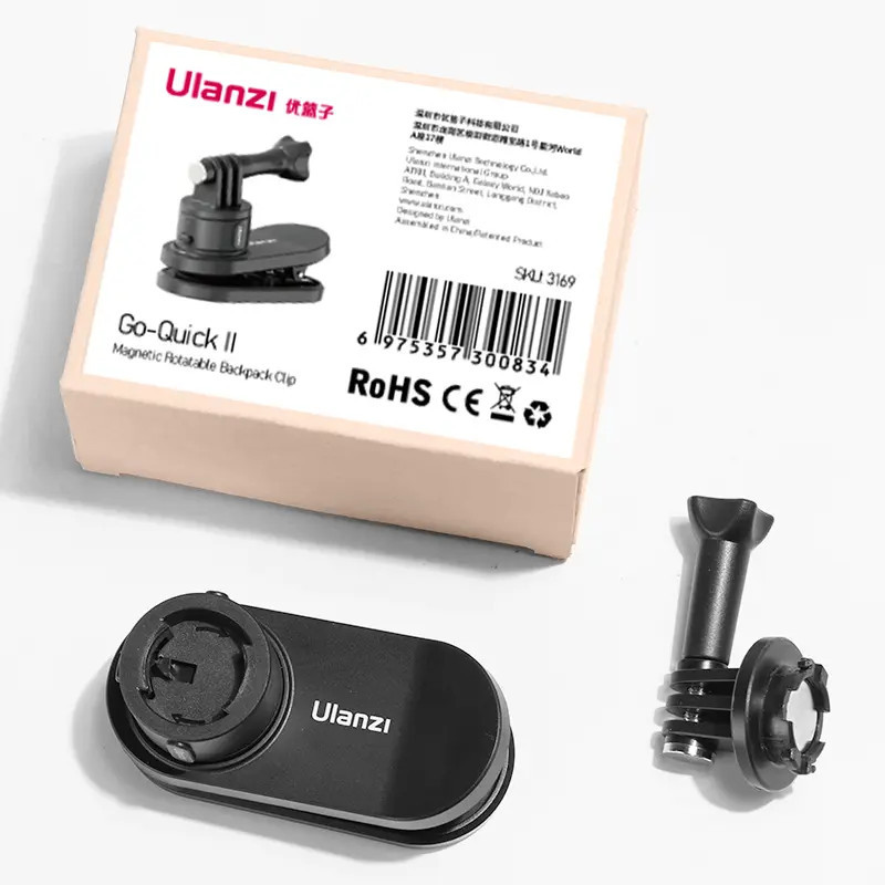 Прищіпка для екшн-камери швидкознімна магніт Ulanzi Go-Quick II 3169, фото №5