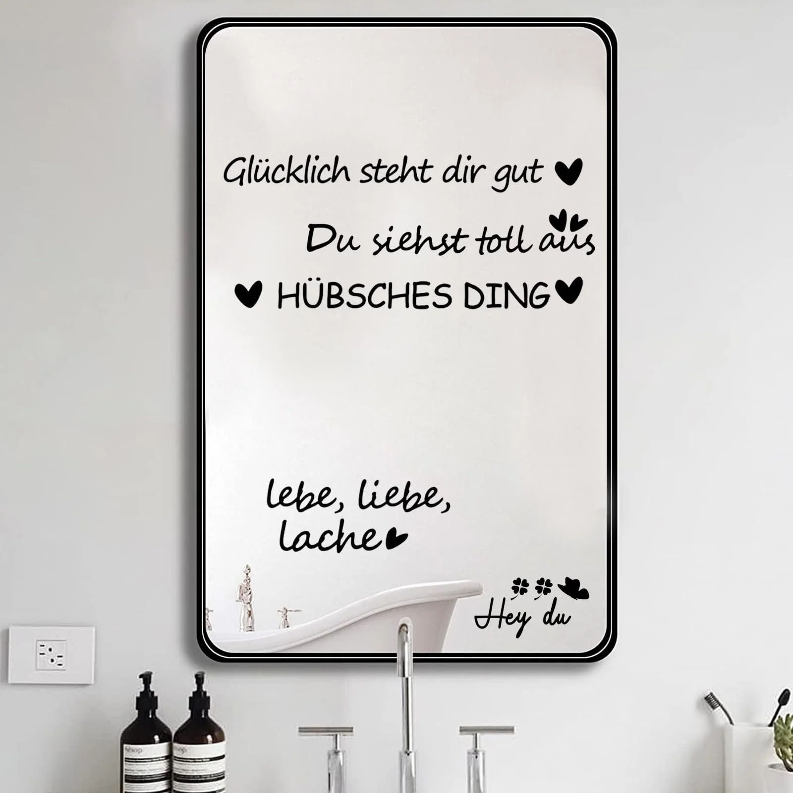 Наклейки на дзеркало Мотиваційні цитати 15 x 10 см 2 шт. Самоклеючі, фото №1 Наклейки на дзеркало Мотиваційні цитати 15 x 10 см 2 шт. Самоклеючі, фото №1