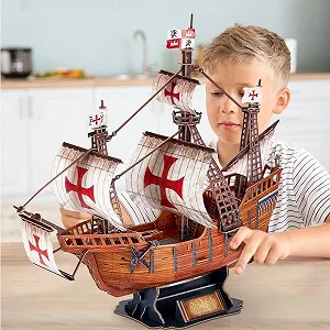 Трехмерный пазл CubicFun Корабль Санта-Мария (T4038h) - Фото 1