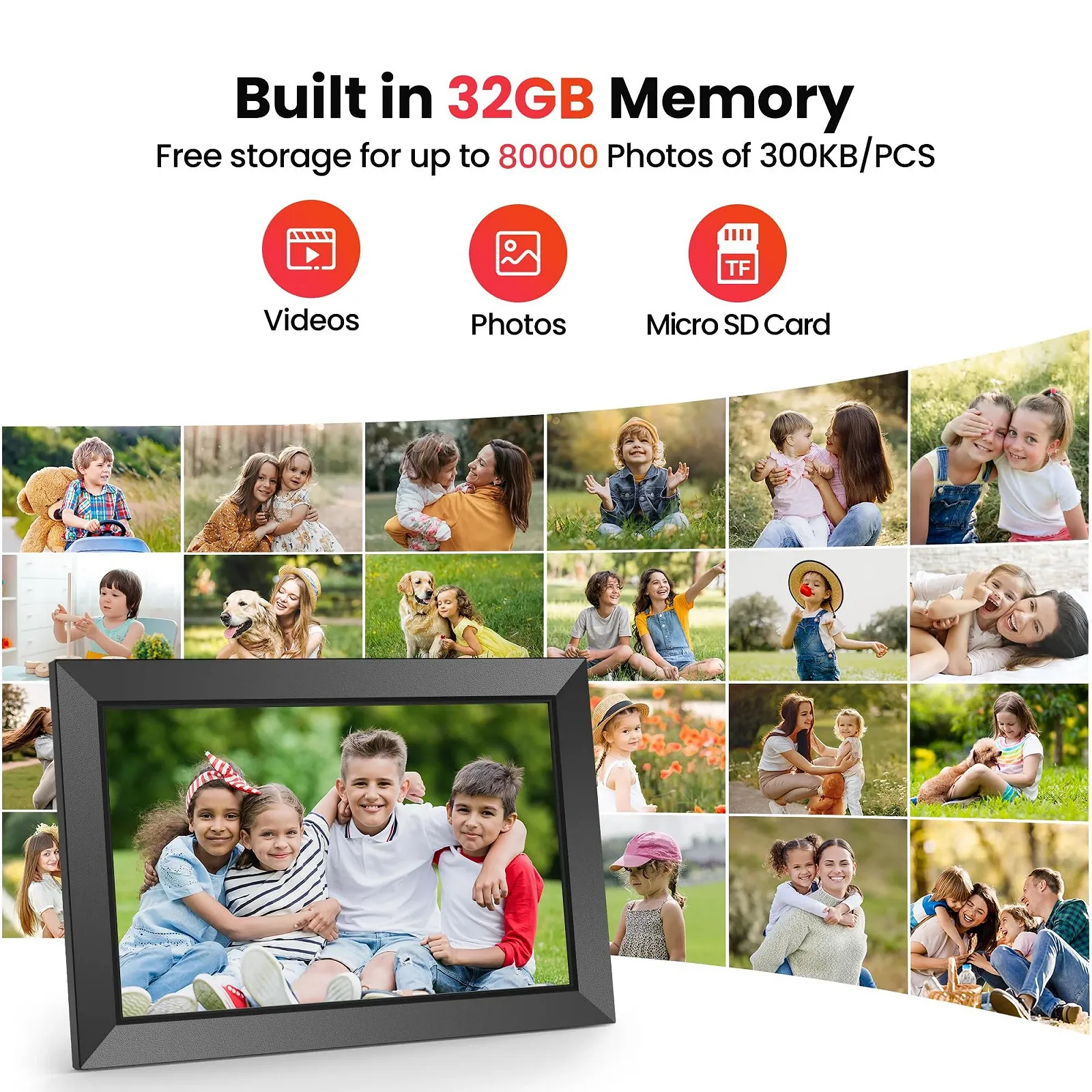 Цифровая фоторамка Frameo IPS-Touchscreen 1280 x 800 10.1" WLAN 32 GB, фото №4 Цифровая фоторамка Frameo IPS-Touchscreen 1280 x 800 10.1" WLAN 32 GB, фото №4