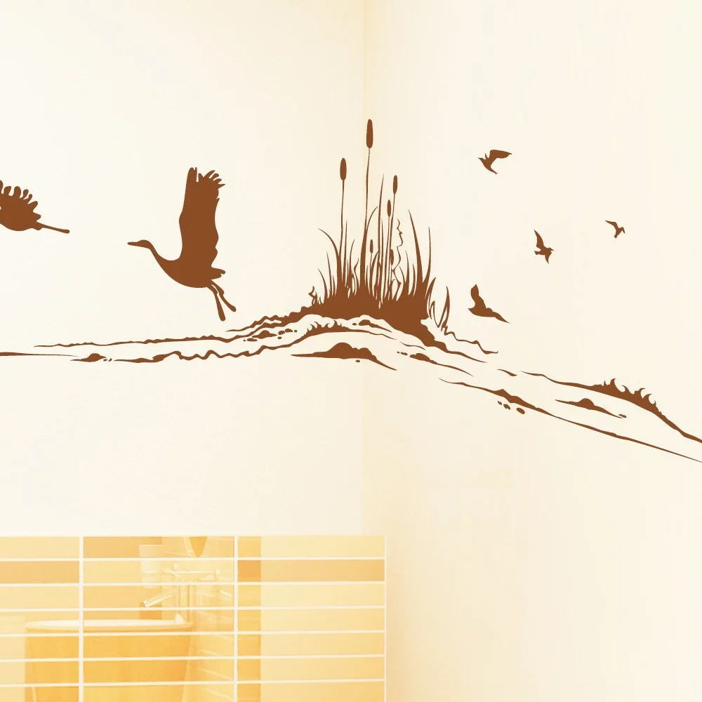 Наклейка на стену Loft Cranes on the River 54 цвета 3 размера, фото №5