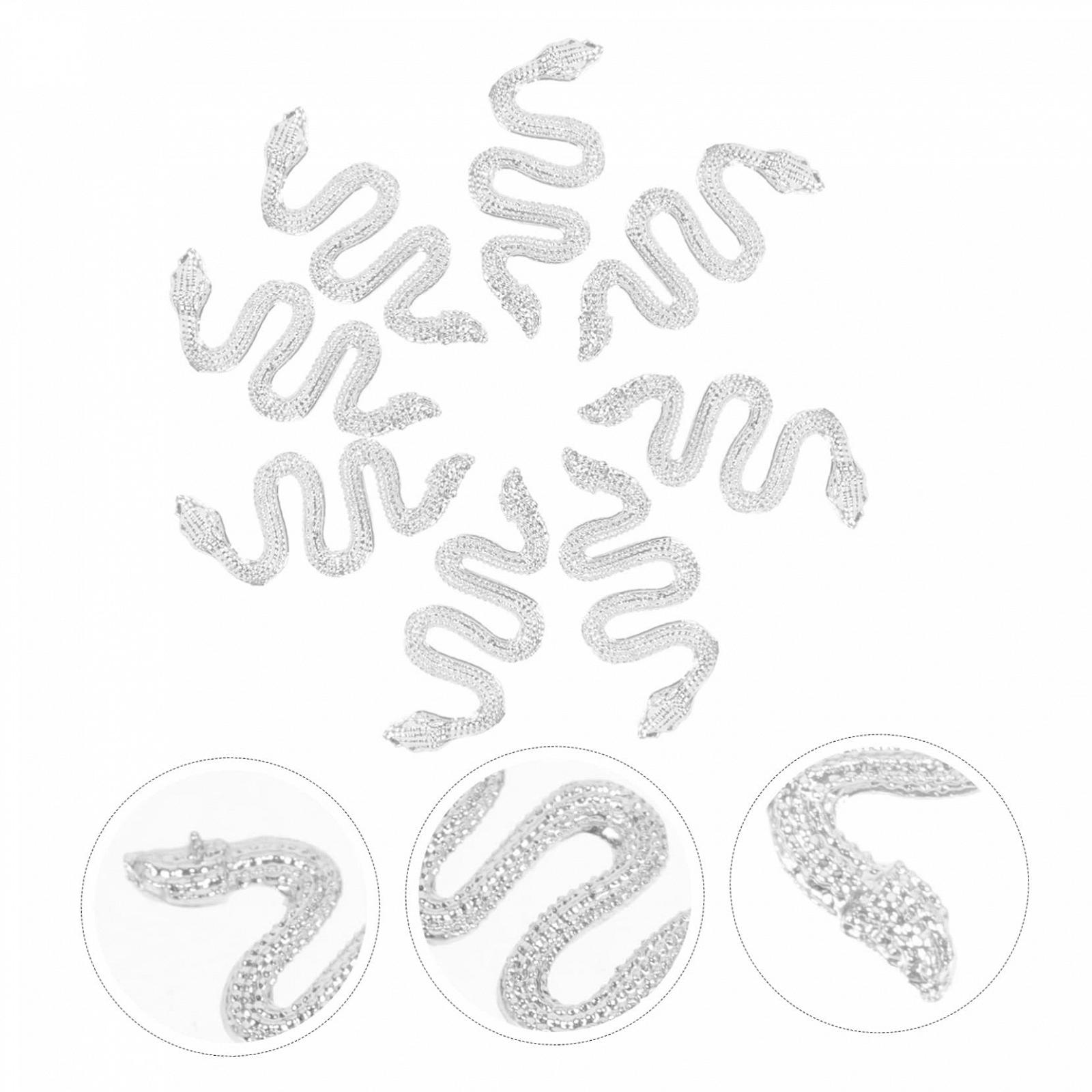 Украшения для ногтей Healeved, 90 шт, стразы, серебряная змея, разные комбинации, фото №9