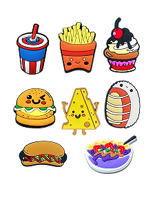 Джибитсы еда фаст-фуд food Jibbitz 8 шт аксессуары Крокс украшение Dz_47_3 - Фото 1