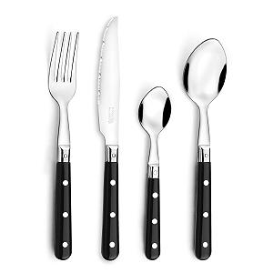 Набор столовых приборов Pradel Essentiel Bistro Club на 6 персон, 24 предмета, нержавеющая сталь 18/0, стандартная отделка, черный цена на synthetic.ua - Фото 1 Набор столовых приборов Pradel Essentiel Bistro Club на 6 персон, 24 предмета, нержавеющая сталь 18/0, стандартная отделка, черный synthetic.ua - Фото 1