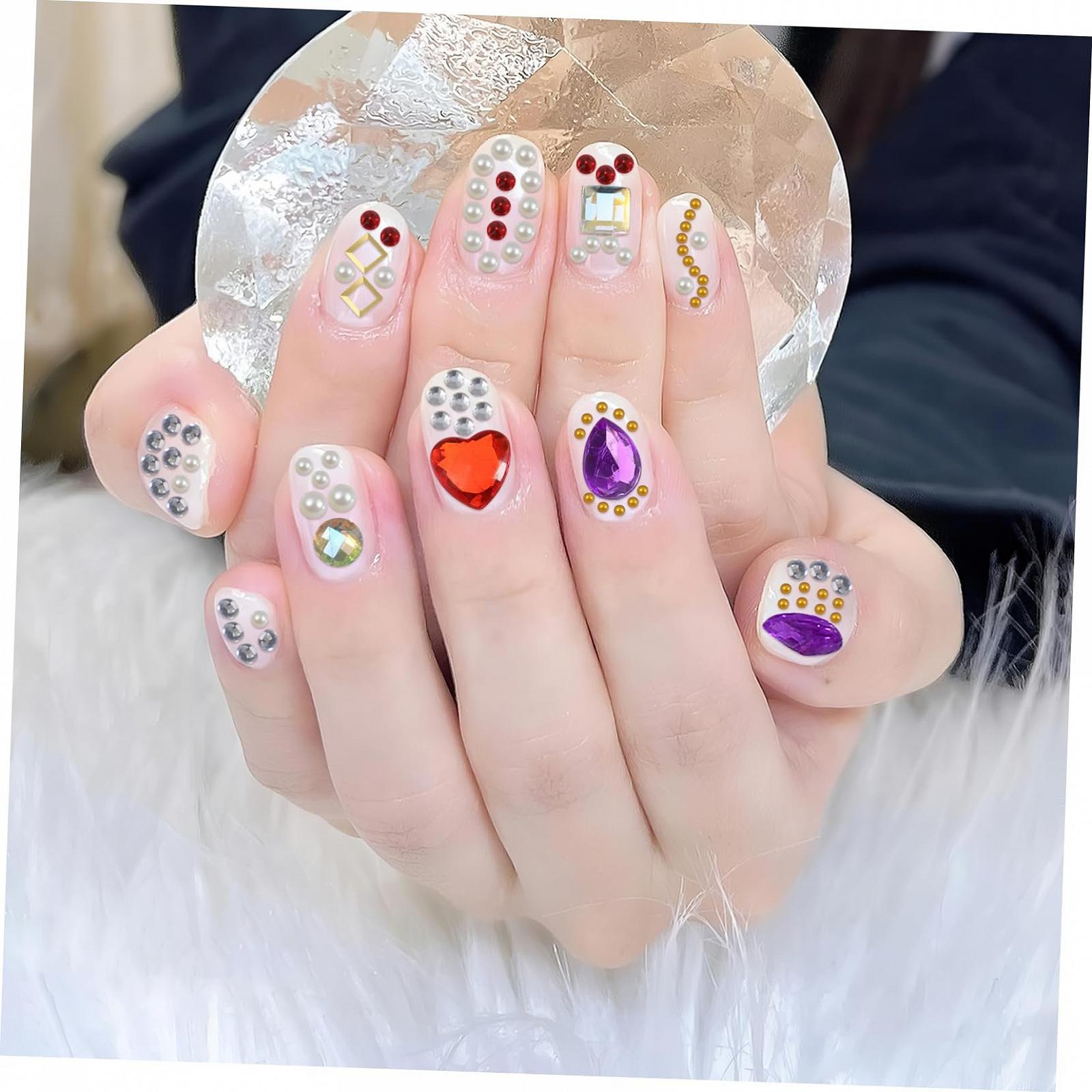 Стразы для маникюра NUOBESTY, 12 ячеек, блестящие, фото №6