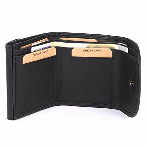 Кошелек Benthill Маленький Кожаный RFID Черный Классический synthetic.ua - Фото 1