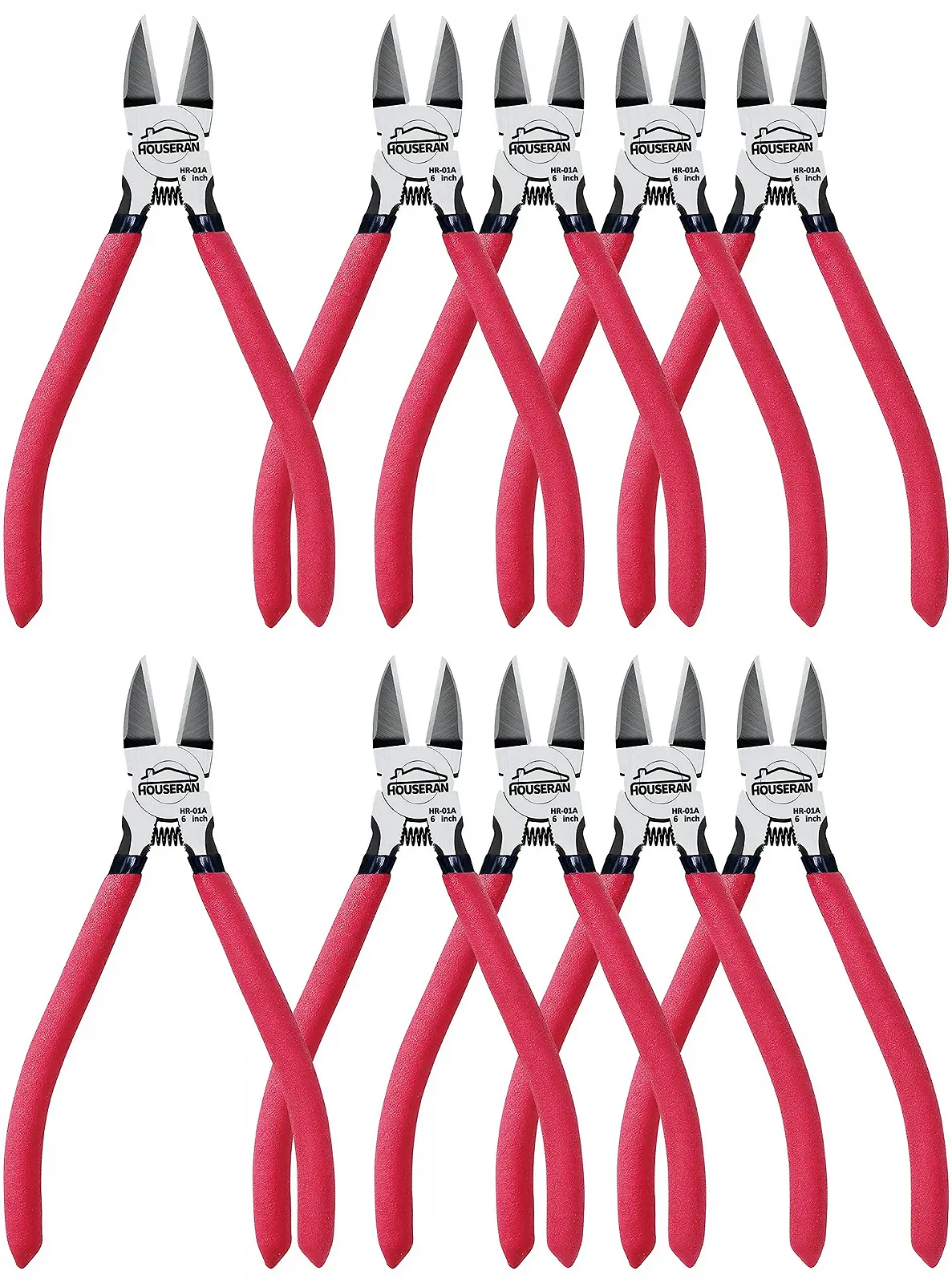 Бокорезы HOUSERAN, 152 мм, Набор из 10 штук, Плоскогубцы боковые, Электронные плоскогубцы для ювелирных изделий, ремесел, кабельных стяжек, Красный, фото №1 Бокорезы HOUSERAN, 152 мм, Набор из 10 штук, Плоскогубцы боковые, Электронные плоскогубцы для ювелирных изделий, ремесел, кабельных стяжек, Красный, фото №1