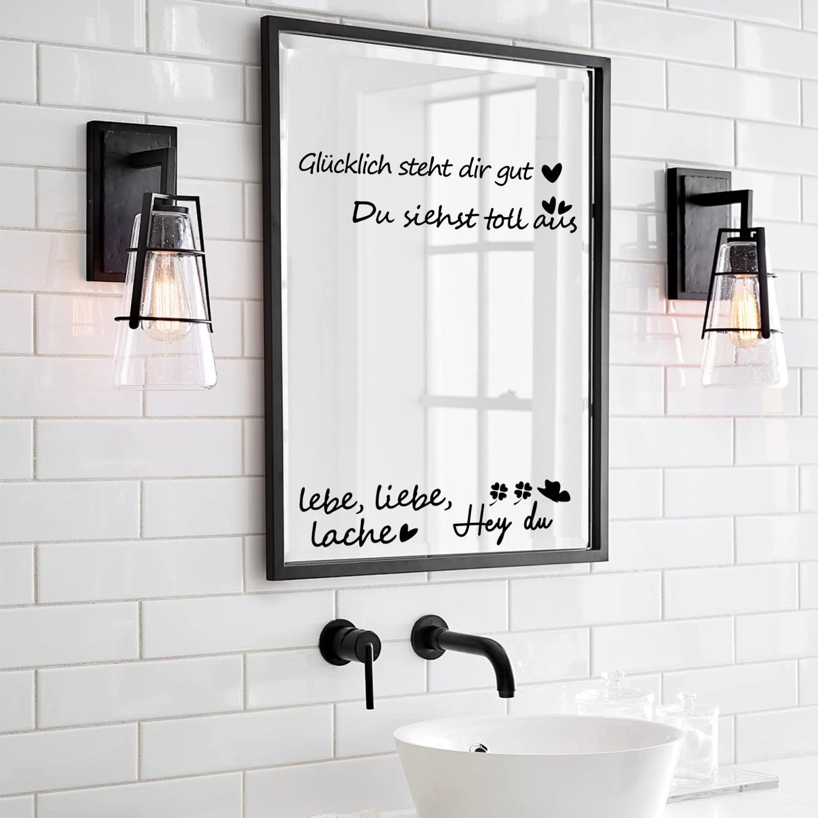 Наклейки на дзеркало Мотиваційні цитати 15 x 10 см 2 шт. Самоклеючі, фото №5 Наклейки на дзеркало Мотиваційні цитати 15 x 10 см 2 шт. Самоклеючі, фото №5