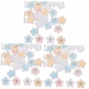 Цветок FRCOLOR 3 шт. Украшения для ногтей со стразами Аксессуары для творческого нейл-арта Стильное украшение для ногтей - Фото 1