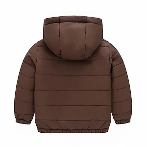 Зимняя куртка для девочки, размер 98 - зимнее пальто с капюшоном для малышей, ветронепроницаемая теплая верхняя одежда на молнии synthetic.ua - Фото 1