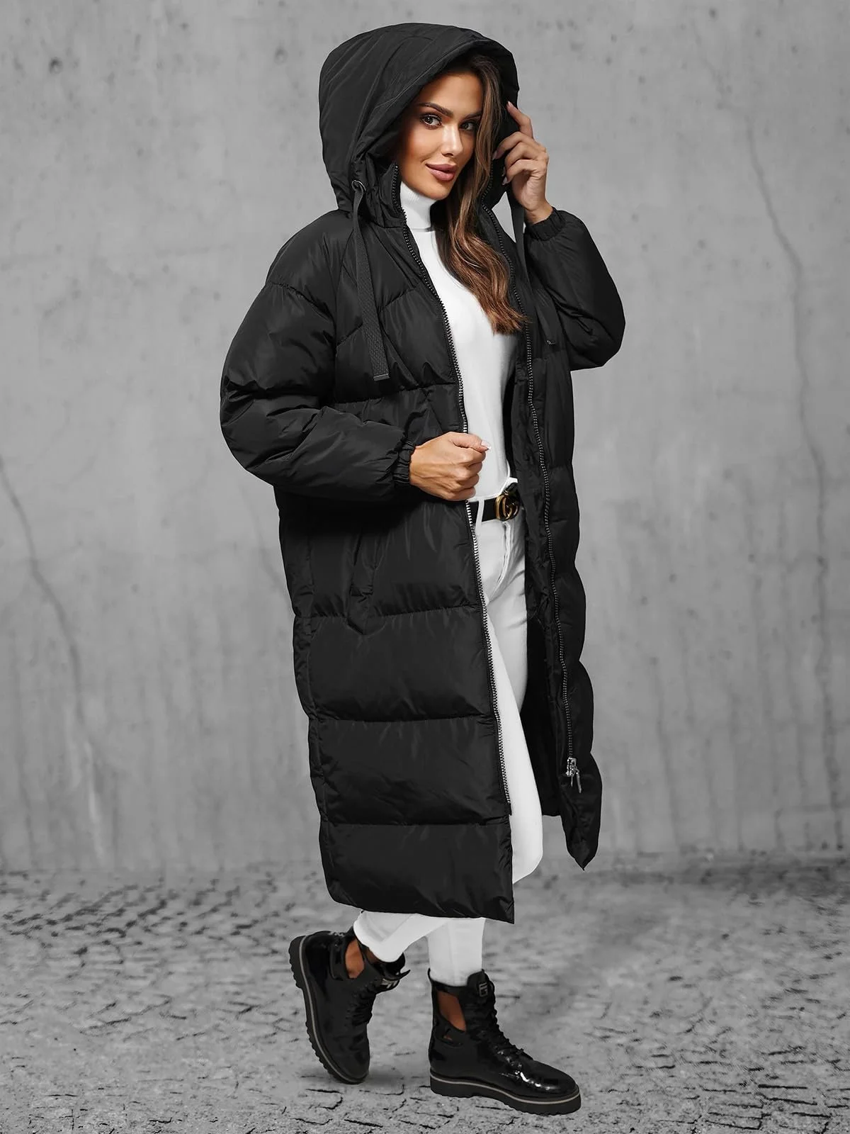 Женское зимнее пальто OZONEE JS/5M3163Z, фото №4 Женское зимнее пальто OZONEE JS/5M3163Z, фото №4