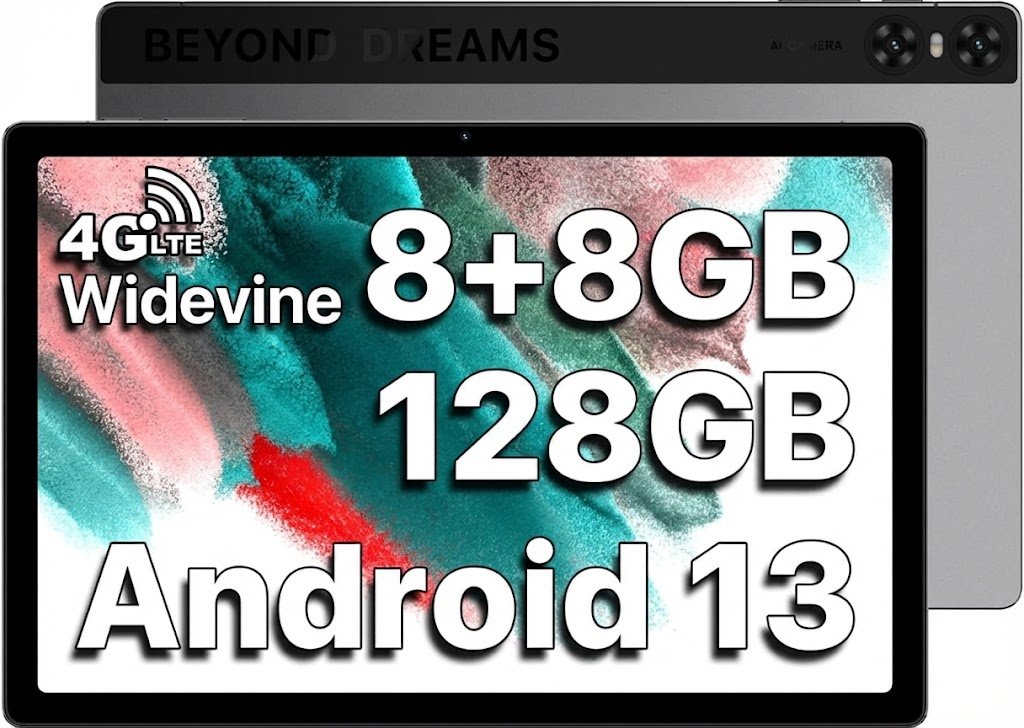 Планшет 10.5" Full HD UMIDIGI A13 Tab 8+8/128GB 4G 2-SIM 8 ядер Android 13 7500 mAh Сірий, фото №1