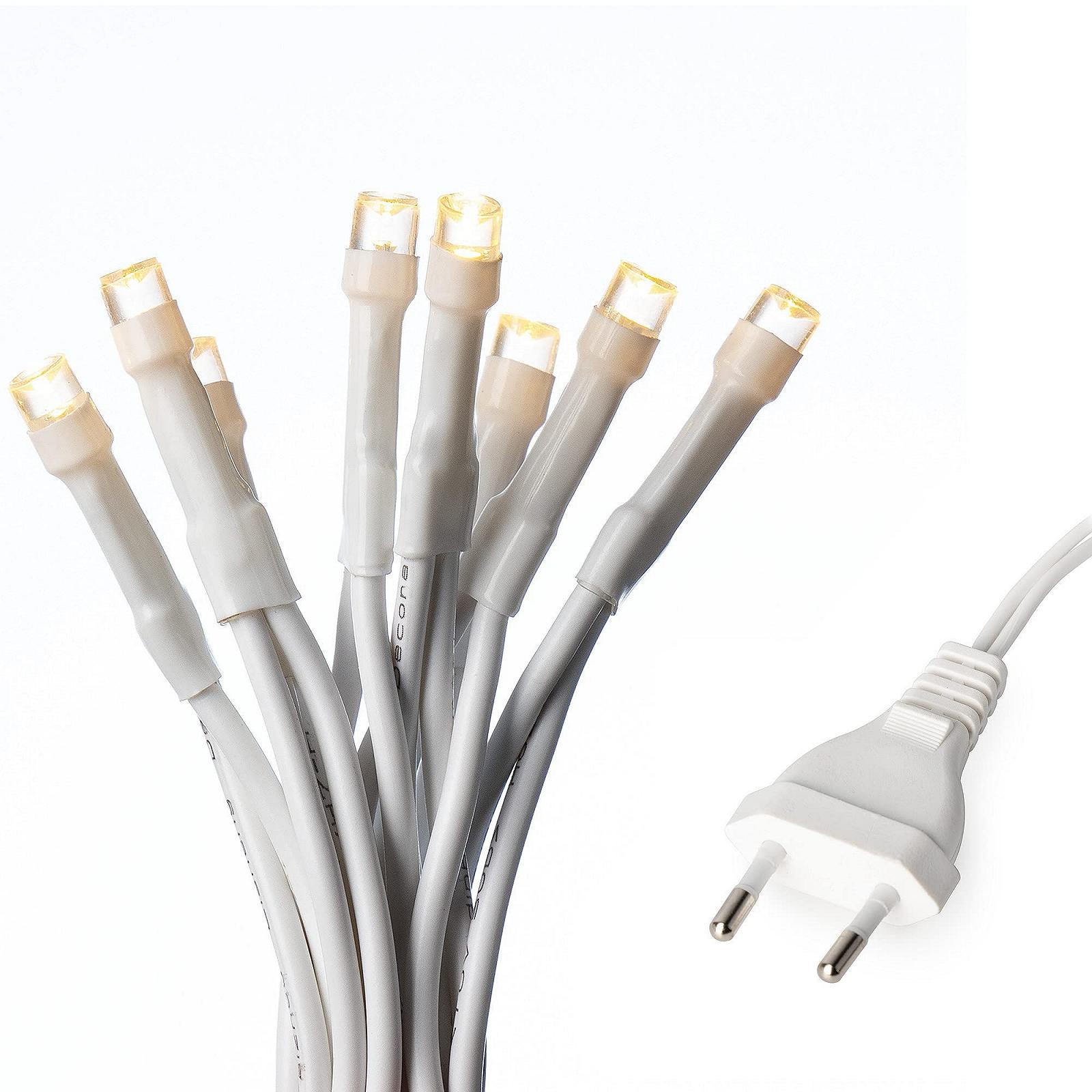 LED Міні-гірлянда Hellum 563986, 20 Mini LED, 285 см Довжина освітлення, живлення від мережі, білий кабель, фото №6