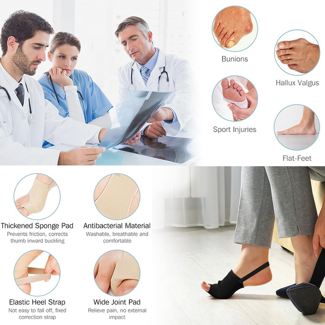 Корректор большого пальца стопы для женщин, коррекция вальгусной деформации., фото №4