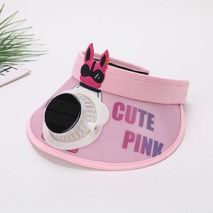 Козырек солнцезащитный детский с USB-вентилятором и перчатки для девочек synthetic.ua - Фото 1