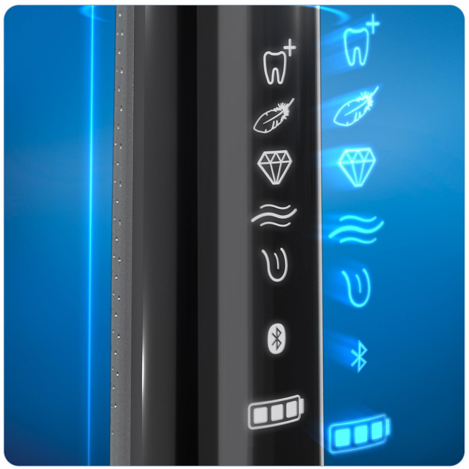 Електрична зубна щітка Oral-B Genius 9100S Sensi Ultrathin Ротаційно-осцилююча Чорна, фото №4