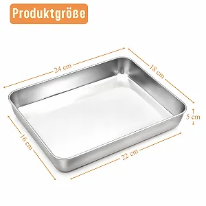 Форма для запекания Joyfair Нержавеющая сталь Прямоугольная 24 x 18 x 5 см synthetic.ua - Фото 1