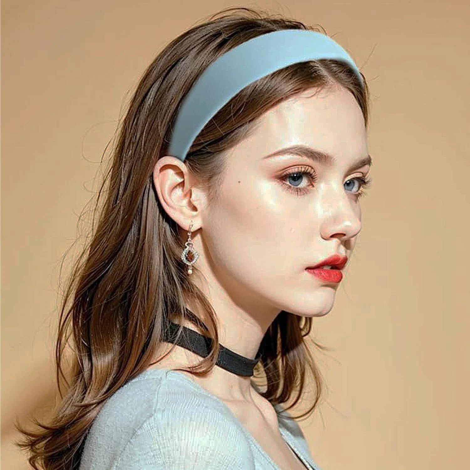 Обруч Голубой для женщин и девушек, фото №4