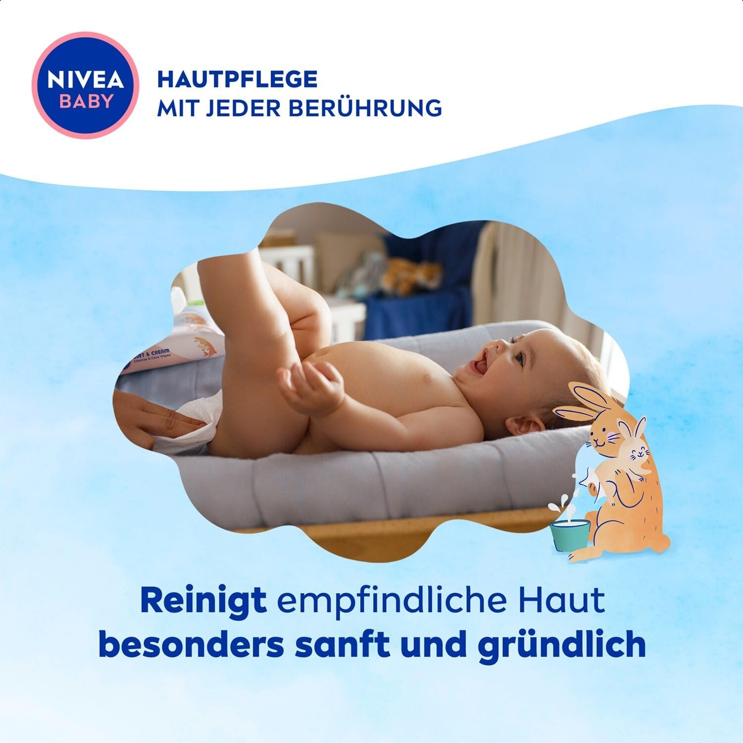 Вологі серветки NIVEA BABY AQUA 57 шт., фото №2