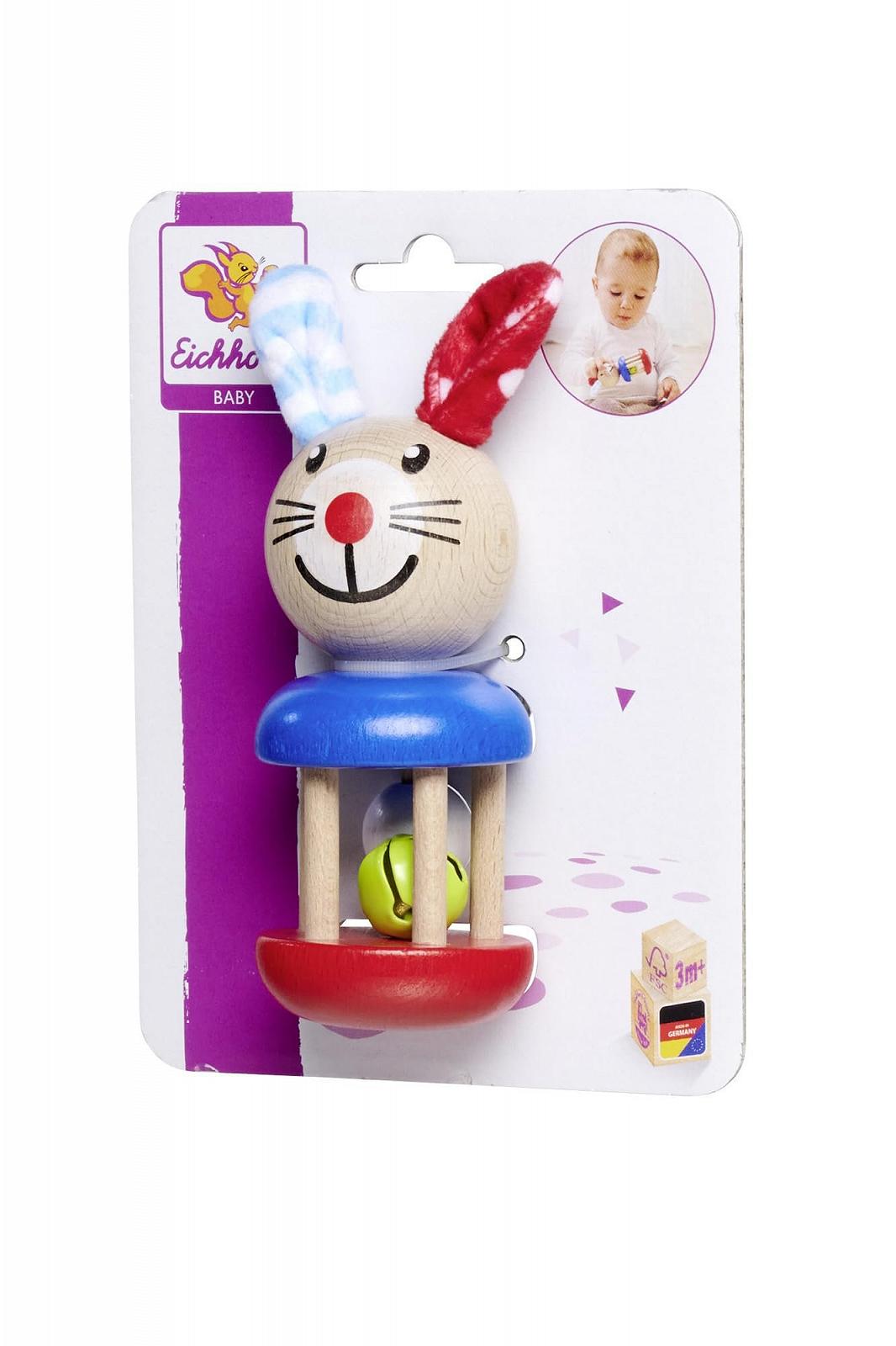 Брязкальце Eichhorn Зайчик 5 x 13.5 см, FSC 100% сертифікований бук, Зроблено в Німеччині, фото №4 Брязкальце Eichhorn Зайчик 5 x 13.5 см, FSC 100% сертифікований бук, Зроблено в Німеччині, фото №4