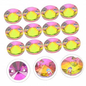 Стразы Круглые Стеклянные для декора одежды, 48st, для рукоделия synthetic.ua - Фото 1